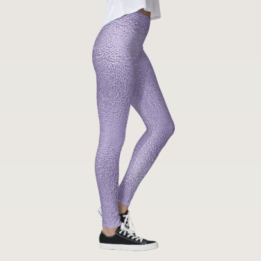 Paarse glasvormgeving leggings (Rechts)