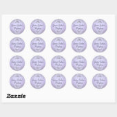 Paarse glinsterende juweel doopsticker ronde sticker (Vel)
