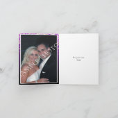 Paarse glinsterende lichtjes bruiloft Dank je Bedankkaart (Binnen)