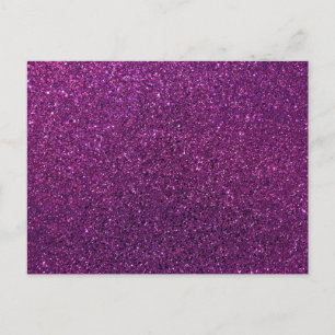 Paarse glinstering en glitter briefkaart