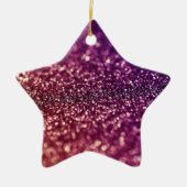 Paarse glinsterster kerstversiering keramisch ornament (Voorkant)