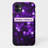 Paarse glitlichten Case-Mate iPhone case (Achterkant)