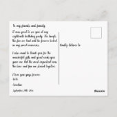 Paarse Glitter, 18e Verjaardag Bedankt Briefkaart (Achterkant)