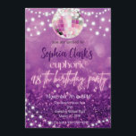 Paarse Glitter 18th Birthday Euphoria Kaart<br><div class="desc">De uitnodiging van deze achttiendaagse verjaardagspartij zal de toon zetten voor het perfecte euforische feest!</div>