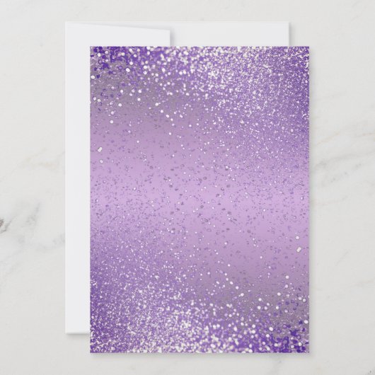 Paarse Glitter 40e Verjaardag Kaart (Achterkant)