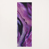 Paarse glitter Abstract gemarmerde acrylverf Yogamat (Achterkant)