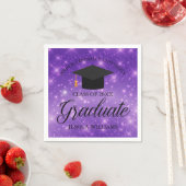 Paarse Glitter Afstudeerfeest Servet (Insitu)