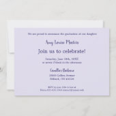 Paarse glitter Afstuderen Eenvoudige 2 foto's Afst (Achterkant)