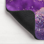 Paarse Glitter Agate Textuur Muismat (Hoek)