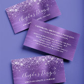 Paarse Glitter Amethyst Folie Online Store Visitekaartje