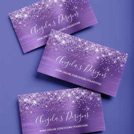 Paarse Glitter Amethyst Folie Online Store Visitekaartje