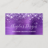 Paarse Glitter Amethyst Folie Online Store Visitekaartje (Voorkant)
