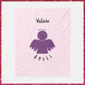 Paarse Glitter Angel Fleece Deken