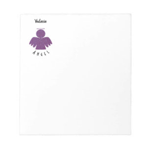 Paarse Glitter Angel Notitieblok
