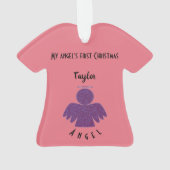  Paarse Glitter Angel Ornament (achterkant)