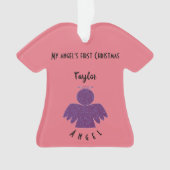  Paarse Glitter Angel Ornament (voorkant)