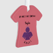  Paarse Glitter Angel Ornament (voorkant)