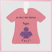 Paarse Glitter Angel Ornament