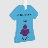 Paarse Glitter Angel Ornament (voorkant)