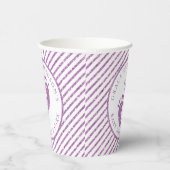 Paarse Glitter Baby Feet Baby shower Gepersonalise Papieren Bekers (Rechts)