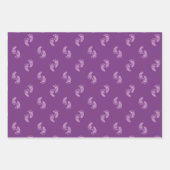 Paarse Glitter Baby Feet Baby shower Inpakpapier Vel (Voorkant)