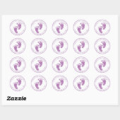 Paarse Glitter Baby shower Favoriet Sticker (Vel)