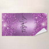 Paarse Glitter Badhanddoek (Badhanddoek)