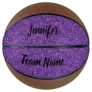 Paarse Glitter Basketball Mini Basketbal