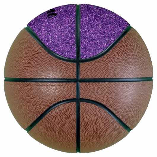 Paarse Glitter Basketball Mini Basketbal (Rechts)
