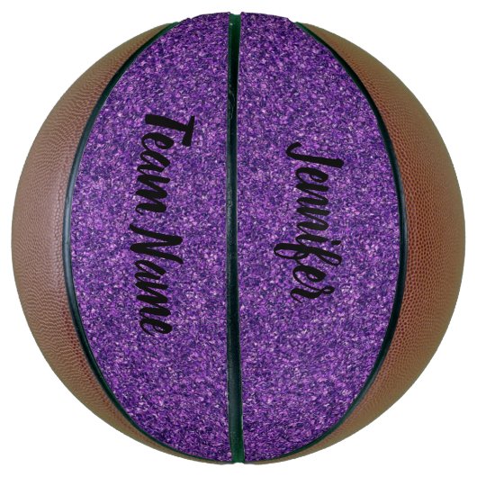 Paarse Glitter Basketball Mini Basketbal (Verticaal)