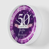 Paarse Glitter Bewerkbaar Jaar Huwelijksjubileum (Hoek)