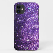 Paarse Glitter-blik Case-Mate iPhone Case (Achterkant)