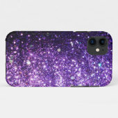 Paarse Glitter-blik Case-Mate iPhone Case (Achterkant (horizontaal))