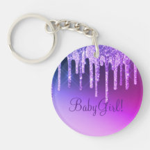Paarse Glitter Bling Meisjesnaam Sparkle Glam Chic
