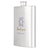 Paarse glitter boog Voeg naam letter monogram dank Flacon (Links)