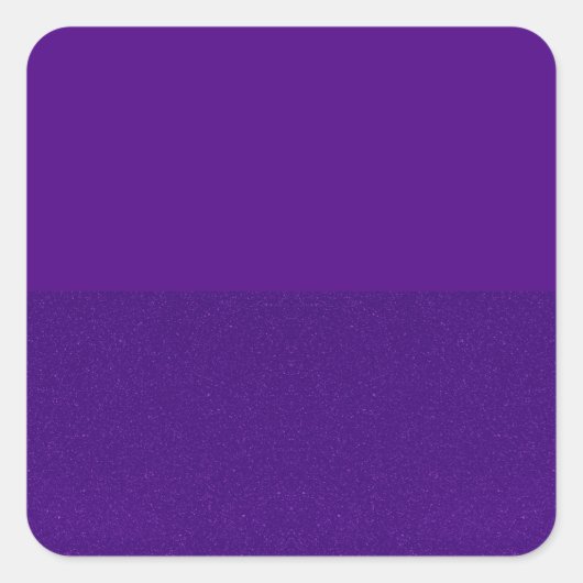 Paarse Glitter Bottom Square Sticker – Aanpassen (Voorkant)