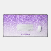 Paarse glitter bureaumat (Keyboard & Muis)