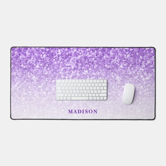 Paarse glitter bureaumat (Keyboard & Muis)