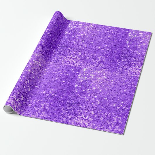 paarse glitter cadeaupapier (Uitgerold)