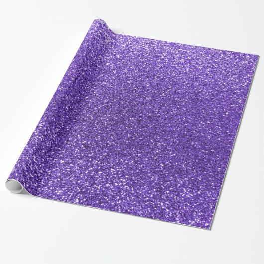Paarse glitter cadeaupapier (Uitgerold)