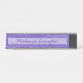  Paarse Glitter | Chique Sparkle Bureau Naambordje (Voorkant)