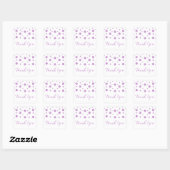 Paarse glitter Confetti bruiloft dank u Stickers (Vel)