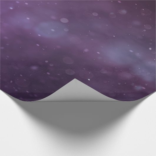 Paarse Glitter Confetti Faux Folie Cadeaupapier (Hoek)