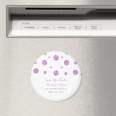 Paarse Glitter Confetti sparen de Magnet van de Da (Insitu (Vaatwasser))