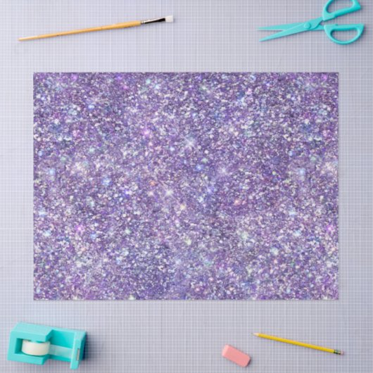 Paarse glitter Confetti Sparkle Tissuepapier (Craft)