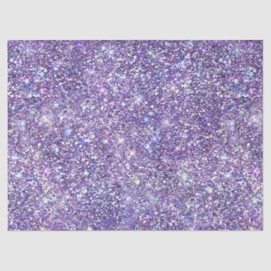 Paarse glitter Confetti Sparkle Tissuepapier (Voorkant)