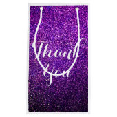 Paarse Glitter Dank je wel. Klein Cadeauzakje (Voorkant)