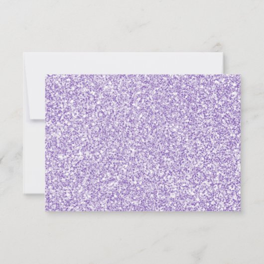 Paarse Glitter Dank u wel kaarten (Achterkant)