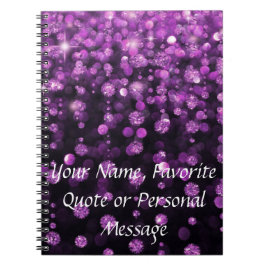 Paarse Glitter Diamonds Notitieboek