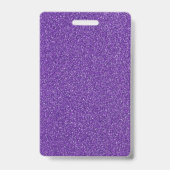 Paarse Glitter DIY-sjabloon met aangepaste tekst  Badge (Achterkant)